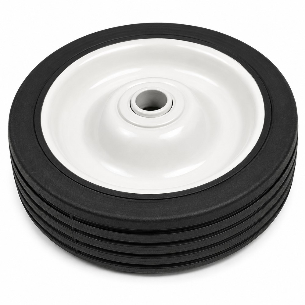 B1SB273 WHEEL-DECK, 5X1.25, RIBBED, STEEL, WHITE