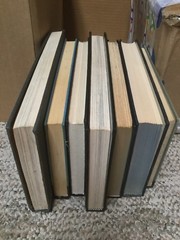 Lot of 7 Shades Of Black Hardcover Books Collection Set Decorative Shelve AB14