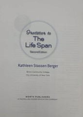 Invitation to the Life Span Textbook by Kathleen Stassen Berger 2nd Edition Used
