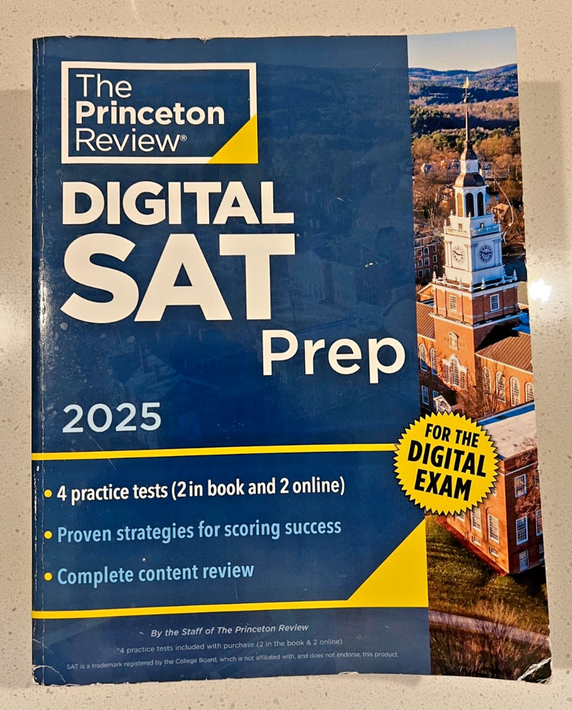 The Princeton Review Digital SAT Prep 2025 Paperback 715 Pages Pre Loved