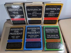Jefferson And His Time Dumas Malone Complete 6 Volume Set HCDJ Seemingly Unread