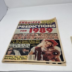 VINTAGE National Enquirer January 3, 1989, PREDICTIONS FOR 1989 Joan Collins