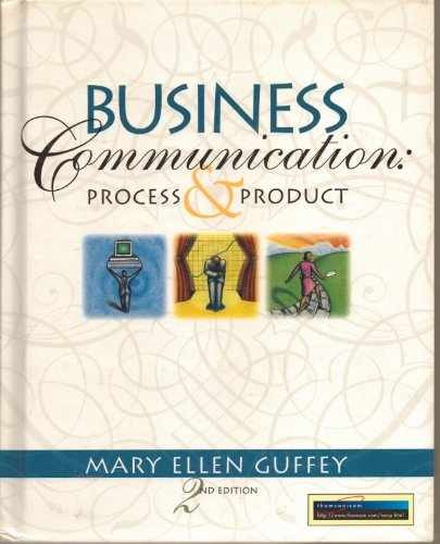 Business Communication: Process – Hardcover, by Guffey Mary Ellen – Very Good