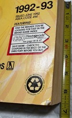 Ameritech/Wisconsin Bell Pages Plus 1992-1993 Milwaukee WI White Yellow Page