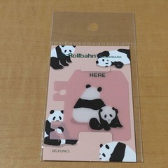 Rollbahn Panda Bookmark 2.1×2.2in Thin Paper Marker