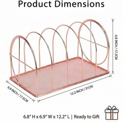 Simmer Stone File Sorter Organizer, 5 12.2”L x 6.9”W x 6.8”H, Round Shape-rg