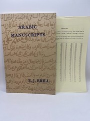 ARABIC MANUSCRIPTS ~ Descriptive Catalogue, E.J. Brill, price list Islam Arab