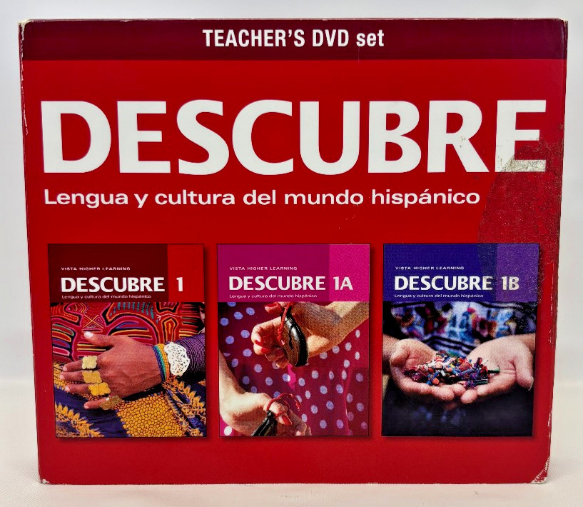 Descubre 1 – 1A – 1B Spanish DVD – Home School Curriculum Teacher’s Set Elem HS