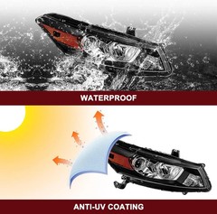 Headlight Assembly W/Bulbs for 2008-2012 Honda Accord 2-Door Coupe [ Factory Hal
