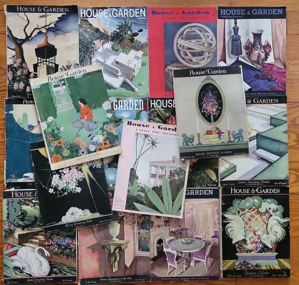 16 1910s-1930s House & Garden Magazines Vintage Decor Style Lot Antique Design