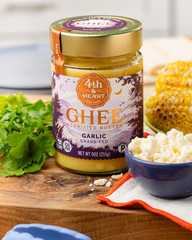 California Garlic Grass-Fed Ghee, Clarified Butter, Keto, Pasture Raised, Non-Gm