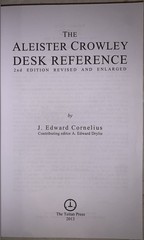 1 OF 418, THE ALEISTER CROWLEY DESK REFERENCE, by J EDWARD CORNELIUS, OCCULT