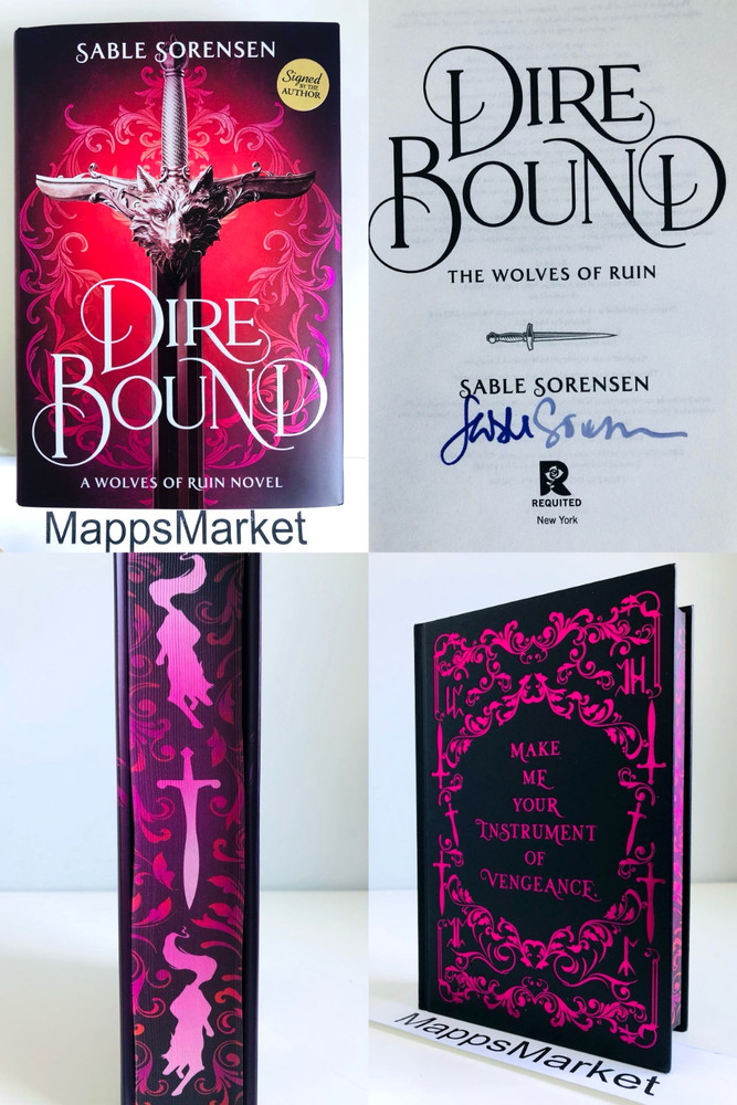 SIGNED Dire Bound by Sable Sorensen DELUXE LIMITED EDITION HC Stenciled Edges