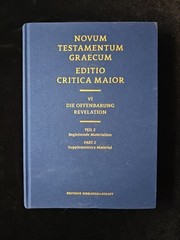 Novum Testamentum Graecum, Editio Critica Maior, VI Die Offenbarung Revelation