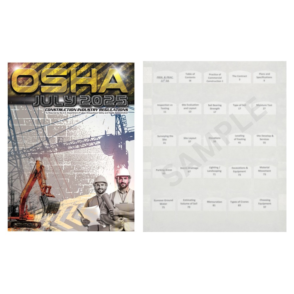Book and Tabs – 29 CFR 1926 OSHA Construction Industry Regulations 2025