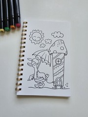 Whimsical Homes Coloring Book 8.5 X 5.5 In A5 Coloring Book For Adults And Kids.