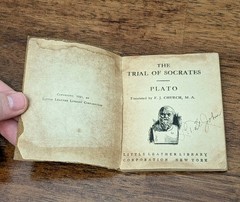 Antique 1st Edition 1921 THE TRIAL OF SOCRATES Plato PB Little Leather Library
