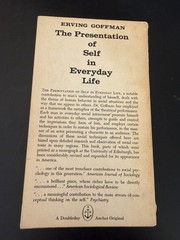 The Presentation of Self in Everyday Life Erving Goffman 1959 Anchor Original