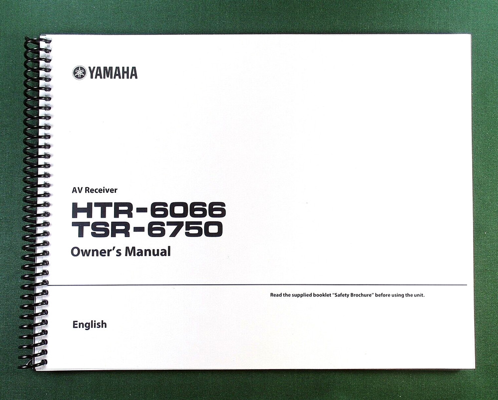 Yamaha TSR-6750 Instruction Manual: Full Color 130 Pages & Protective Covers!