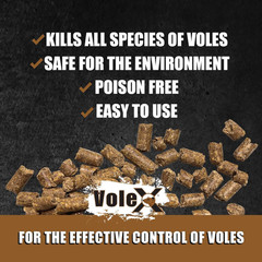Volex All Natural Non Toxic Vole Killer Pellets 8Oz Safe for Crops Pets