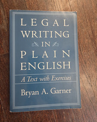 Bryan A. Garner Legal Writing in Plain English Paperback Law Textbook