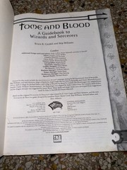 2001 first printing DUNGEONS & DRAGONS Tome & Blood Guidebook Wizards/WOTC