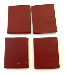 4 Vtg. Little Leather Library Longfellow Hiawatha I&II, Evangeline, Miles Stand.