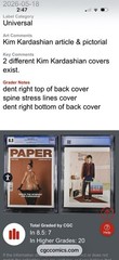 Paper #v31 #3 (2024) Both Kim Kardashian Covers! Clothed CGC 9.2 & Nude CGC 8.5.