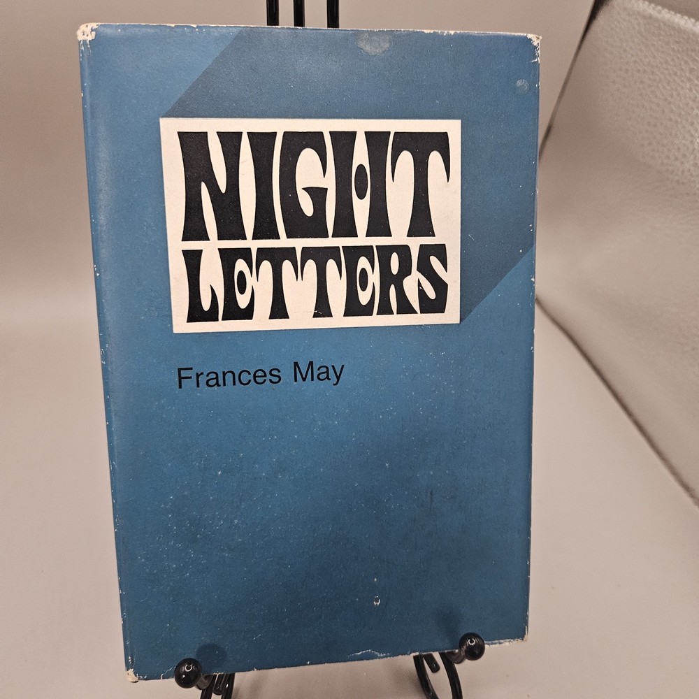 Night Letters SIGNED by Frances May 1st Edition Hardcover Poetry Book 1971 Blue