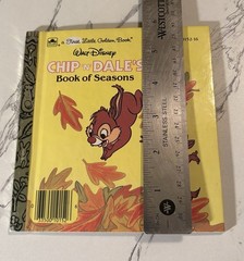 Vintage 1989 Walt Disney Little Golden Mini Book Chip ‘N’ Dale’s Book Of Seasons