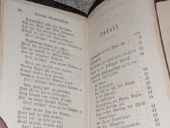 1868 PRAYER BOOK w/ Miniature Portrait & VELVET BINDING in German ANTIQUE