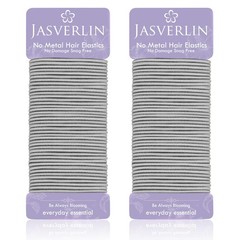 JASVERLIN 2MM Light Gray Hair Ties, No Slip 1 Count (Pack of 80),