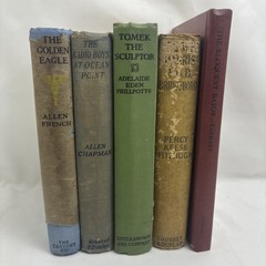Antique Vintage Hardcover Book Lot 5 Boys Adventure Music 1910s-1940s