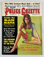 Police Gazette, November 1974, Raquel Welsh, Muhammed Ali,Vintage Men’s Interest