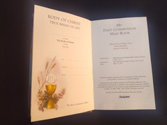 My First Communion Mass Book Chalice & Bread Hardcover Deluxe Edition 4.25×6.5″