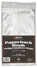 Pack / 100 BCW Paperback Book Archival Safe 2-mil Poly Bags 5 x 7 3/8 acid free