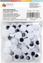 CousinDIY Paste-On Wiggle Eyes 15mm 60/Pkg-Black
