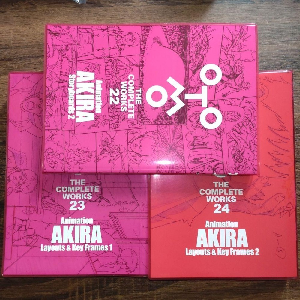 USED OTOMO Complete Works 22 23 24 AKIRA Animation Art Book Set Japan Katsuhiro