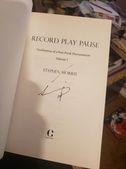 Signed Stephen Morris Record Play Pause First Edition British Hardcover New