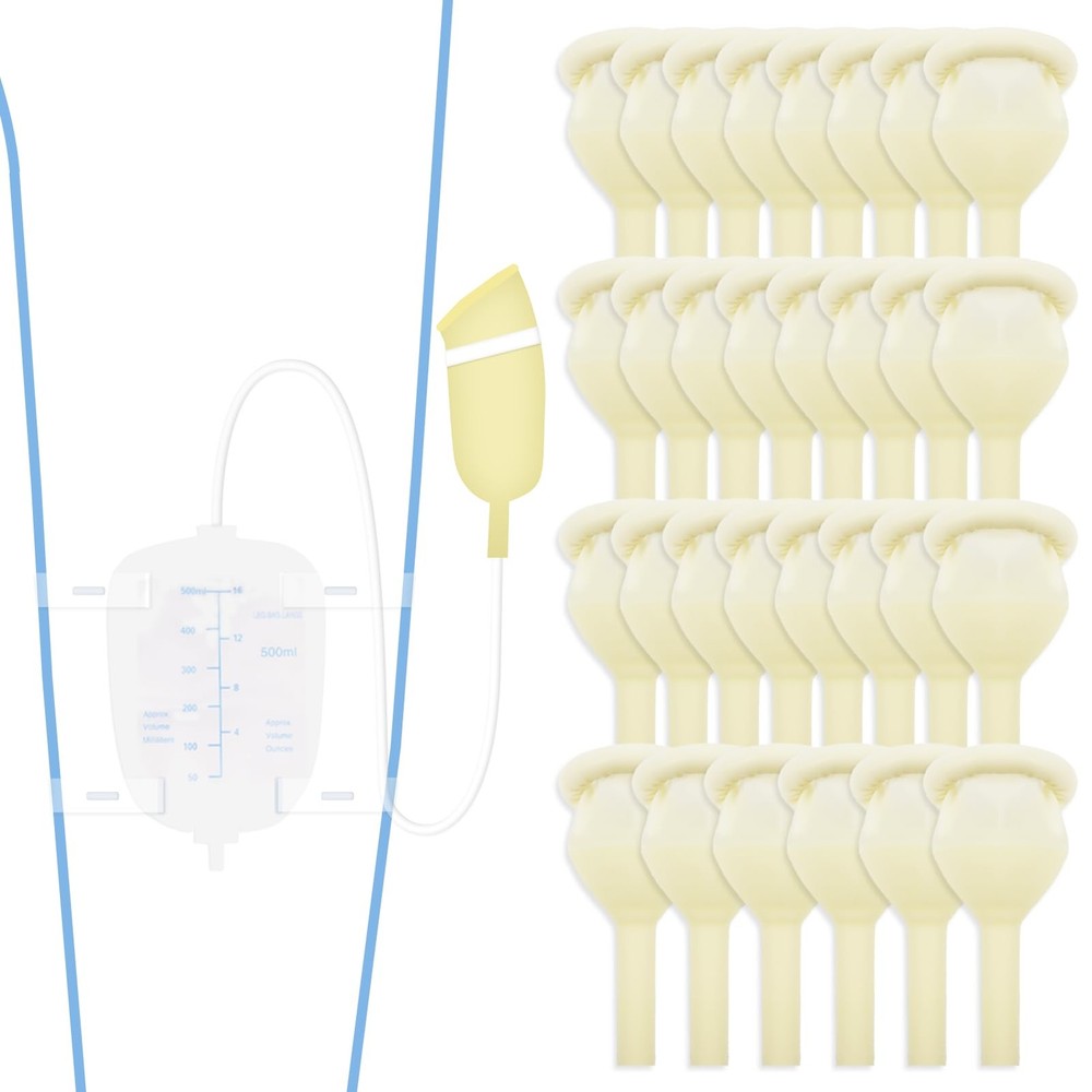 30 PCS Latex Condom Catheter External Self-Sealing 30pcs/25mm/0.98 Inch, 000