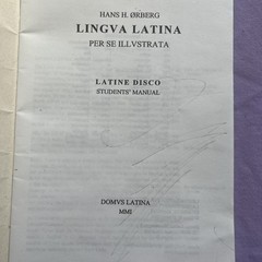LATINE DISCO STUDENT’S MANUAL HANS H. ØRBERG LINGVA LATINA PER SE ILLVSTRATA