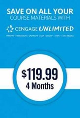 Cengage Unlimited, 1 term (4 months) Printed, CD-ROM, by Cengage, Cengage J