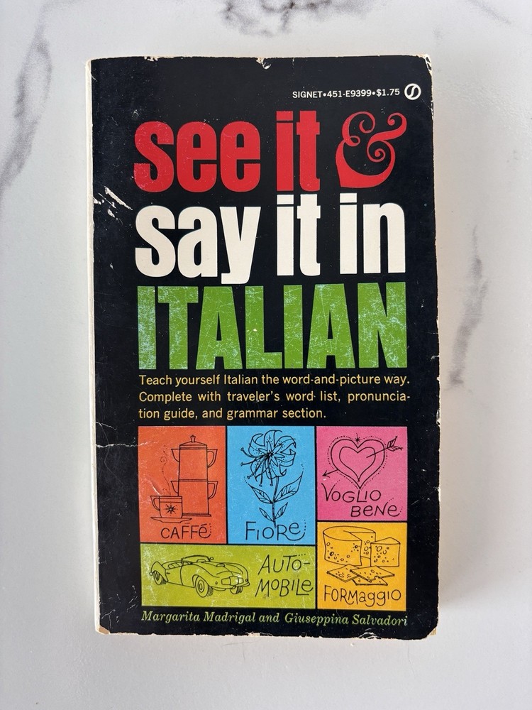 See It and Say It in Italian – Madrigal & Salvadori 1961 Signet PB