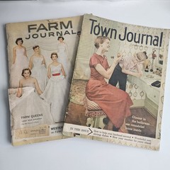 Vintage Magazines Lot Of 2 Farm Journal 1959 and Town Journal 1957