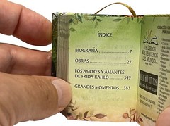 Frida Kahlo miniature book in spanish easy to read lujo pasta dura 440 paginas