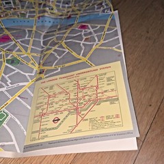 LONDON MAPS AND INFORMATION Book 1966 56 pages with LARGE MAP of LONDON