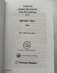 California Judges Benchbook Civil Proceedings Before Trial Thomson Reuters 2025