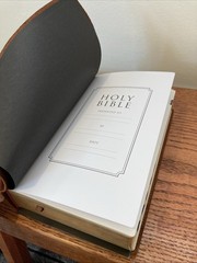 KJV Giant print Bible | Natural Genuine Leather | Thumb-Indexed | Red Letter