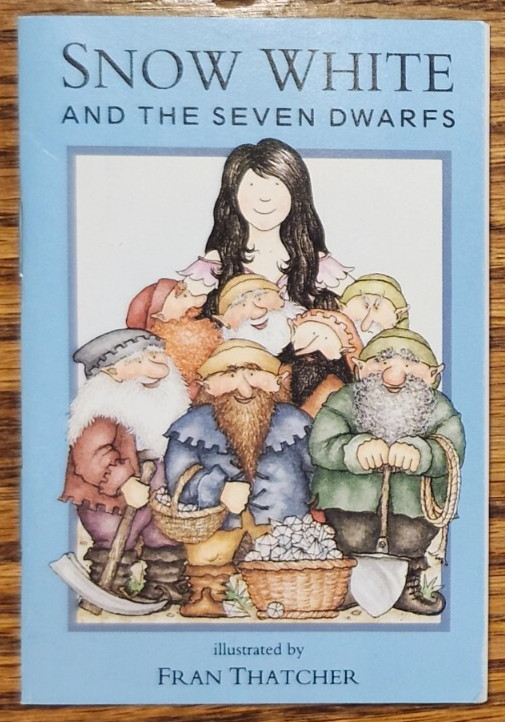 Snow White Seven Dwarfs Mini Paperback Book illustrated by Fran Thatcher 1994