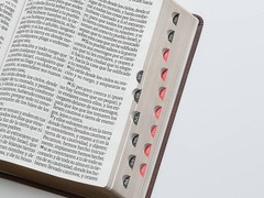 Biblia Letra Súper Gigante 19 puntos RV1960, imit piel café geométrico Con Índic
